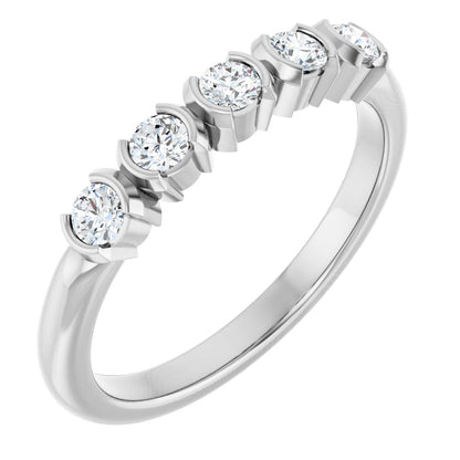 1/3 Ctw Lab-Grown Diamond Anniversary Band - White Gold - Lab Grown Diamond