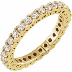 1 Ctw Lab-Grown Diamond Flexible Eternity Band