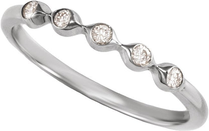 1/8 Ctw Lab-Grown Diamond Anniversary Band - White Gold - Lab Grown Diamond