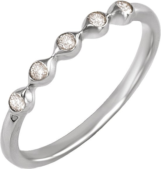 1/8 Ctw Lab-Grown Diamond Anniversary Band - White Gold - Lab Grown Diamond