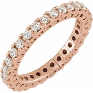 1 Ctw Lab-Grown Diamond Flexible Eternity Band