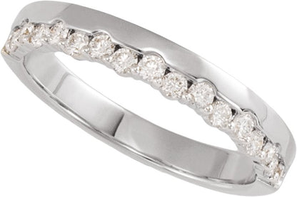 3/8 Ctw Lab-Grown Diamond Anniversary Band - White Gold - Lab Grown Diamond