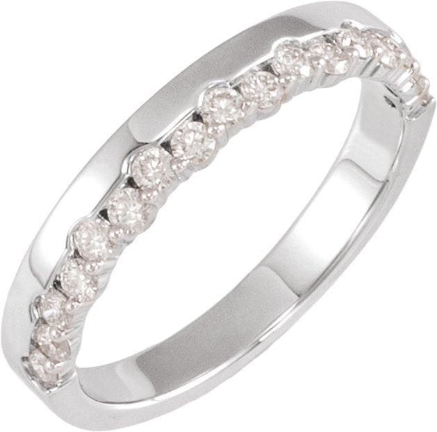 3/8 Ctw Lab-Grown Diamond Anniversary Band - White Gold - Lab Grown Diamond