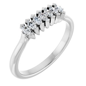1/4 Ctw Marquise Lab-Grown Diamond Anniversary Band
