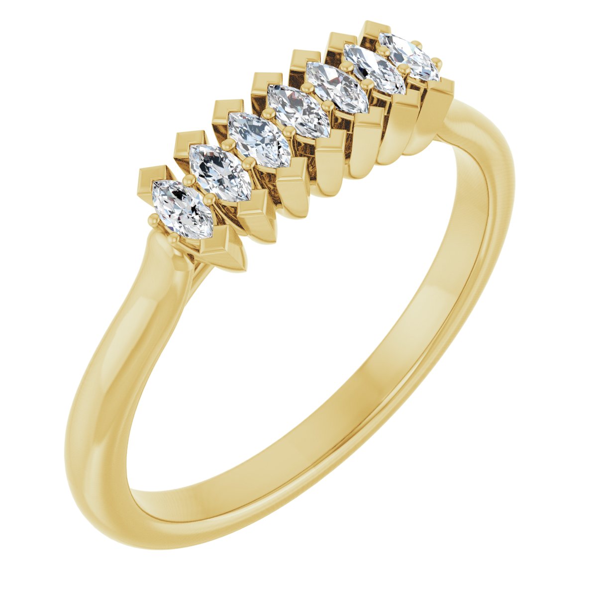 1/4 Ctw Marquise Lab-Grown Diamond Anniversary Band