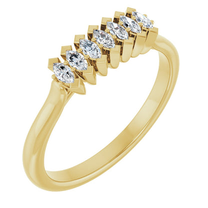 1/4 Ctw Marquise Lab-Grown Diamond Anniversary Band
