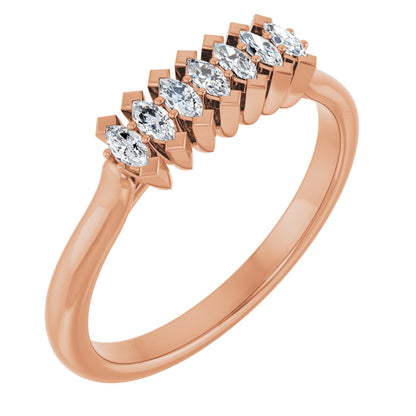 1/4 Ctw Marquise Lab-Grown Diamond Anniversary Band