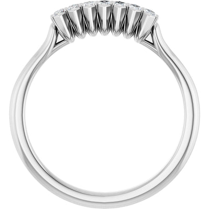 1/4 Ctw Marquise Lab-Grown Diamond Anniversary Band - White Gold - Lab Grown Diamond