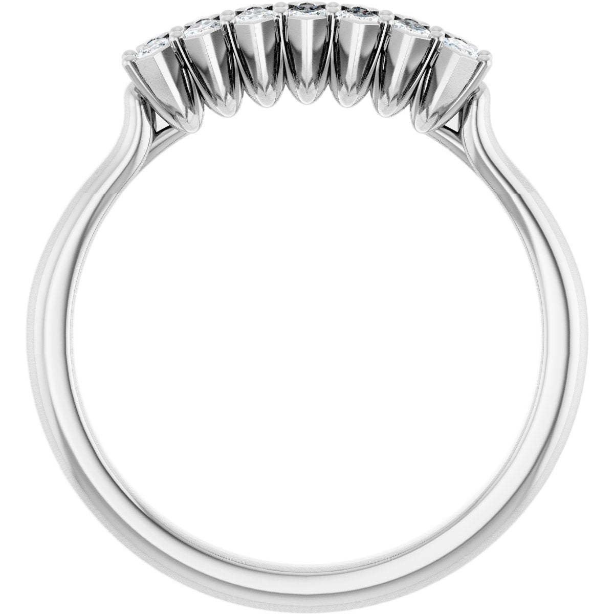 1/3 Ctw Marquise Lab-Grown Diamond Anniversary Band - White Gold - Lab Grown Diamond