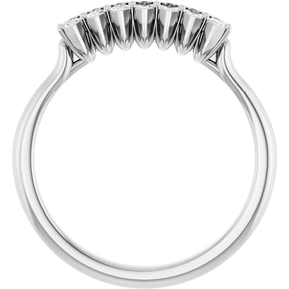 1/3 Ctw Marquise Lab-Grown Diamond Anniversary Band - White Gold - Lab Grown Diamond