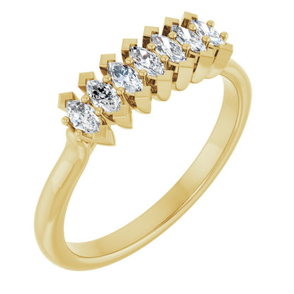 1/3 Ctw Marquise Lab-Grown Diamond Anniversary Band