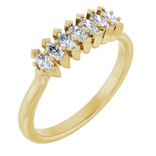 1/3 Ctw Marquise Lab-Grown Diamond Anniversary Band