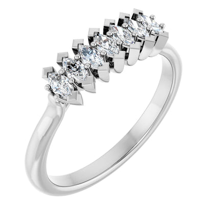 1/3 Ctw Marquise Lab-Grown Diamond Anniversary Band