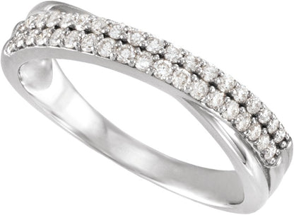 1/3 Ctw Lab-Grown Diamond Anniversary Band - White Gold - Lab Grown Diamond