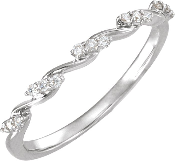 1/8 Ctw Lab-Grown Diamond Anniversary Band - White Gold - Lab Grown Diamond