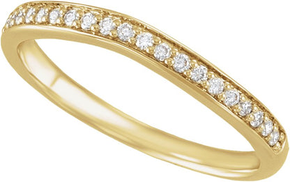 1/6 Ctw Lab-Grown Diamond Anniversary Band - Yellow Gold - Lab Grown Diamond