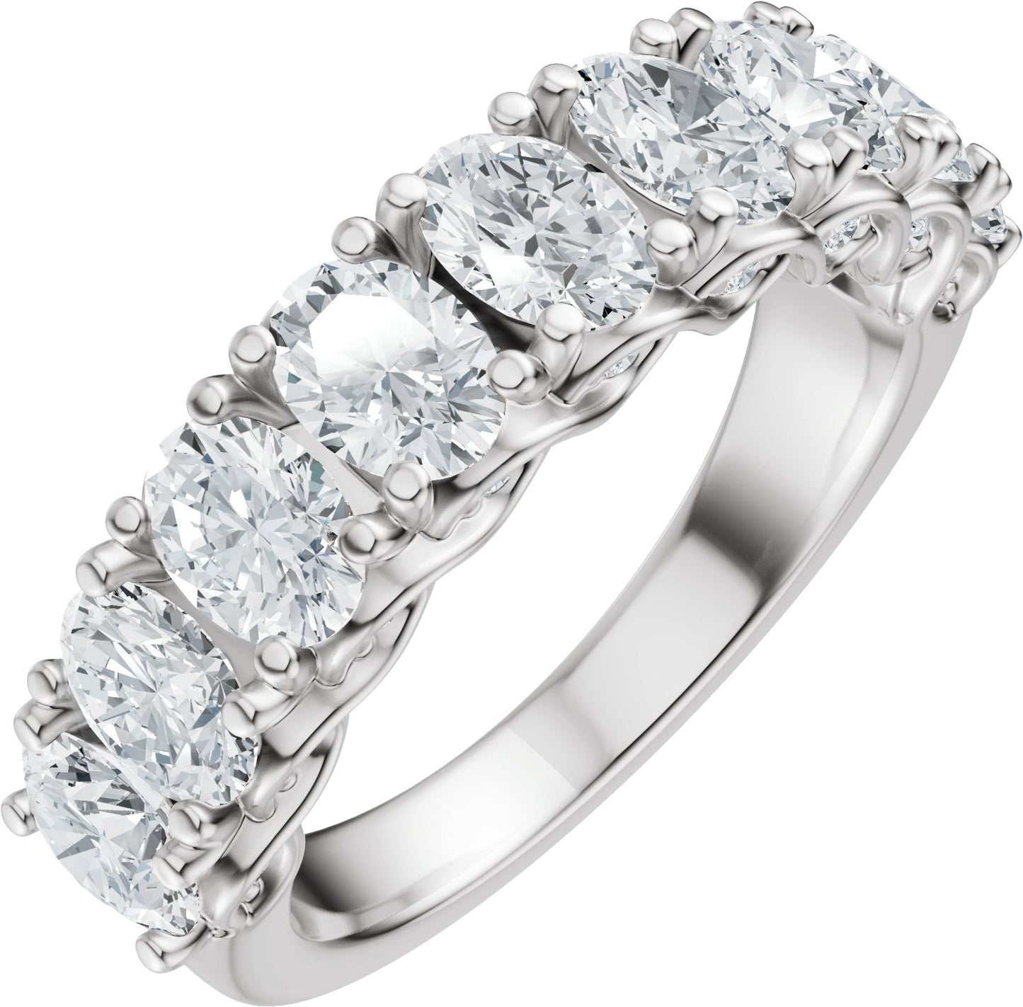 2 1/3 Ctw Oval Lab-Grown Diamond Anniversary Band