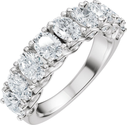 2 1/3 Ctw Oval Lab-Grown Diamond Anniversary Band