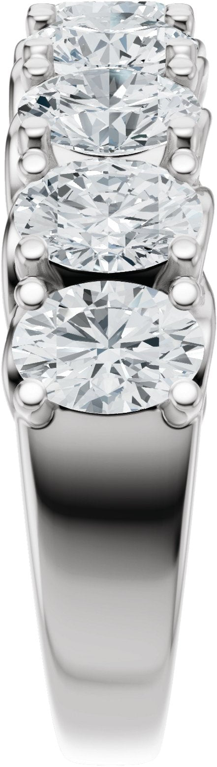 2 1/3 Ctw Oval Lab-Grown Diamond Anniversary Band - White Gold - Lab Grown Diamond