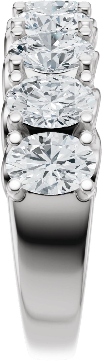 2 1/3 Ctw Oval Lab-Grown Diamond Anniversary Band - White Gold - Lab Grown Diamond