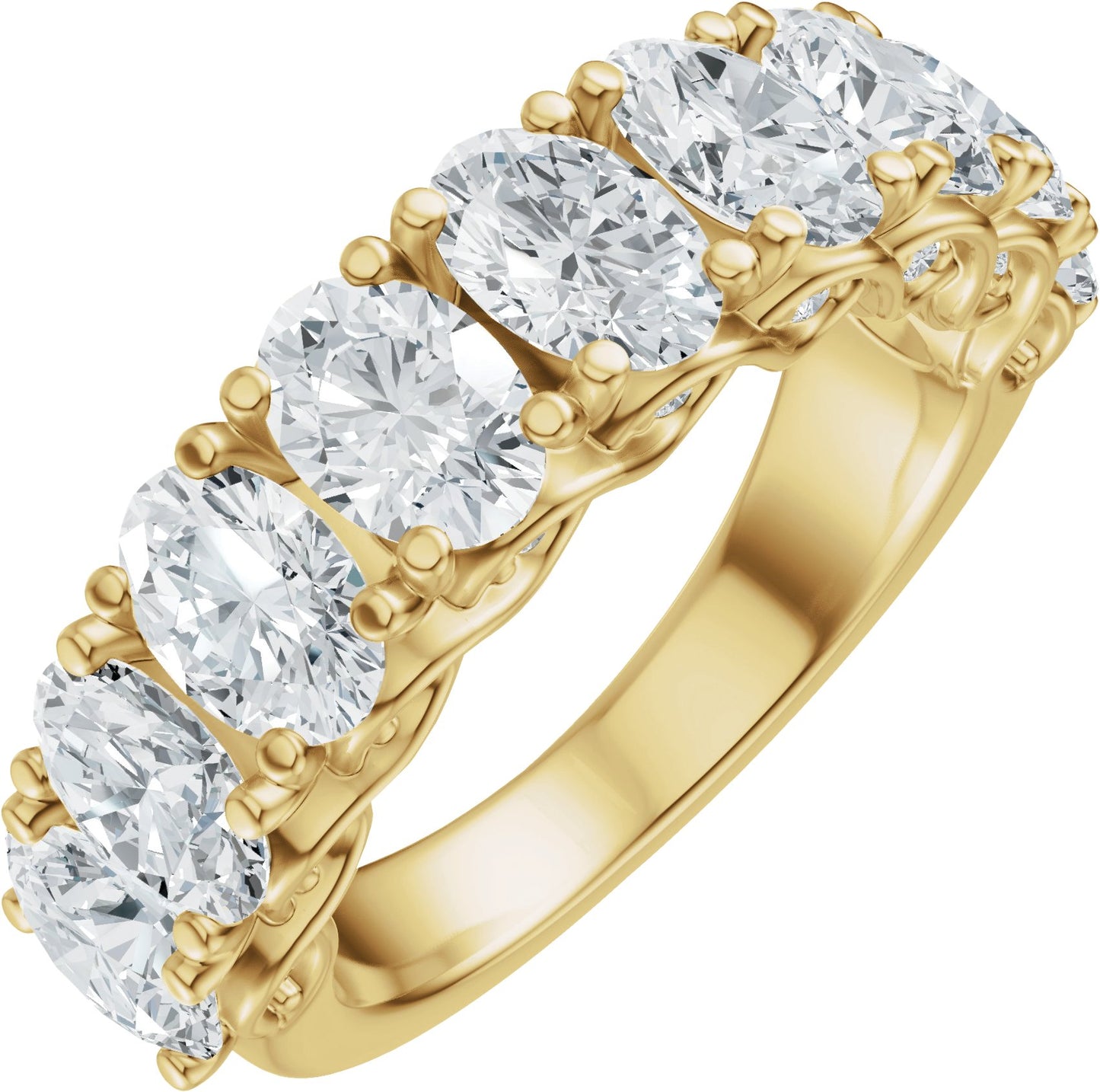 3 3/4 Ctw Oval Lab-Grown Diamond Anniversary Band