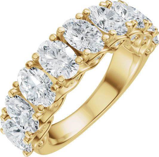 3 3/4 Ctw Oval Lab-Grown Diamond Anniversary Band
