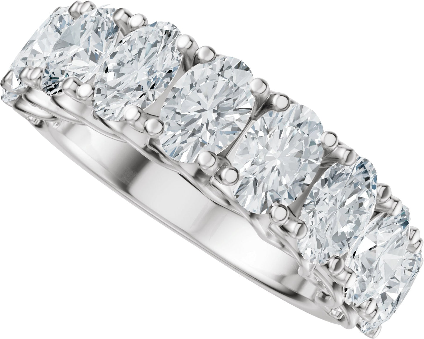 3 3/4 Ctw Oval Lab-Grown Diamond Anniversary Band - White Gold - Lab Grown Diamond