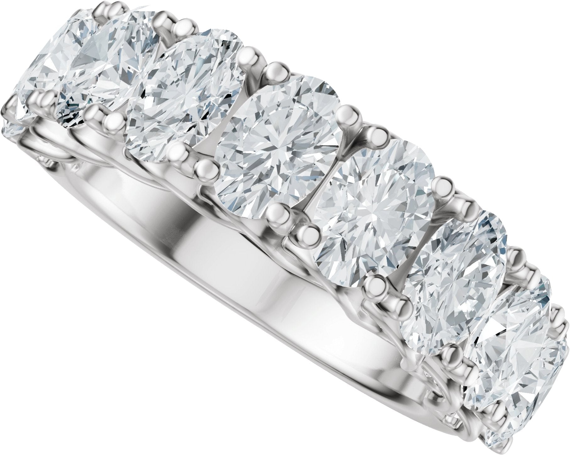 3 3/4 Ctw Oval Lab-Grown Diamond Anniversary Band - White Gold - Lab Grown Diamond