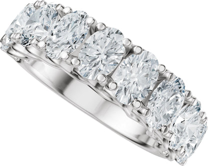 3 3/4 Ctw Oval Lab-Grown Diamond Anniversary Band - White Gold - Lab Grown Diamond
