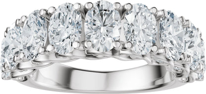 3 3/4 Ctw Oval Lab-Grown Diamond Anniversary Band - White Gold - Lab Grown Diamond