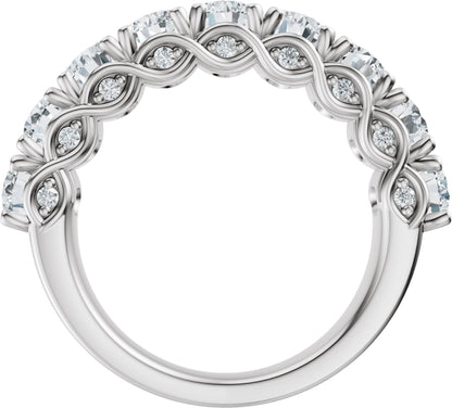 3 3/4 Ctw Oval Lab-Grown Diamond Anniversary Band - White Gold - Lab Grown Diamond