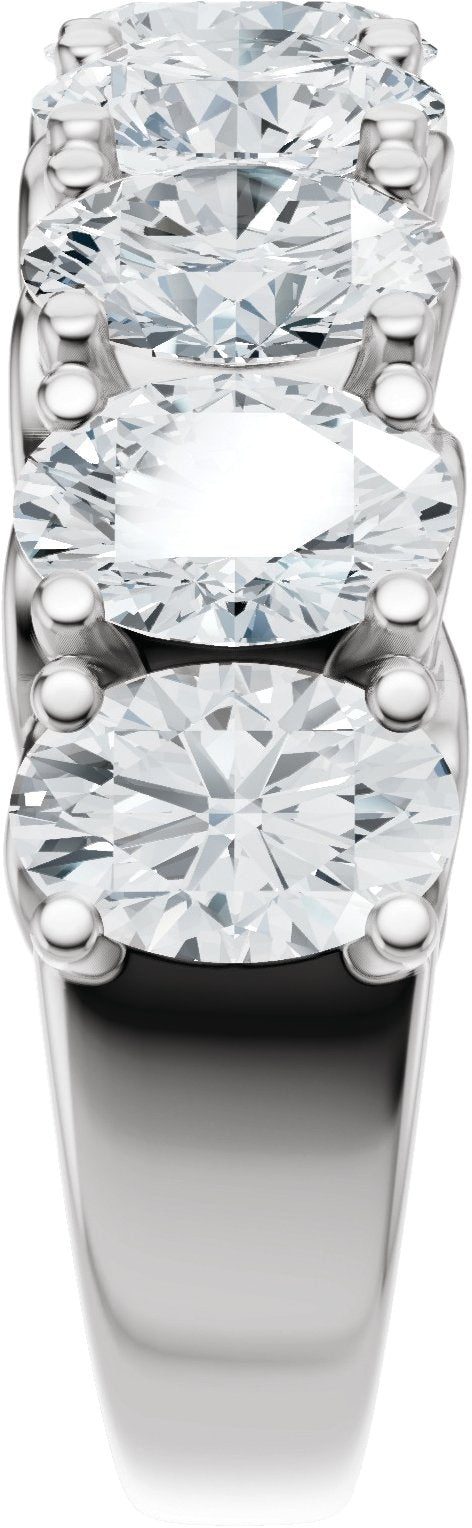 3 3/4 Ctw Oval Lab-Grown Diamond Anniversary Band - White Gold - Lab Grown Diamond