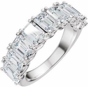 3 3/4 Ctw Emerald Lab-Grown Diamond Anniversary Band