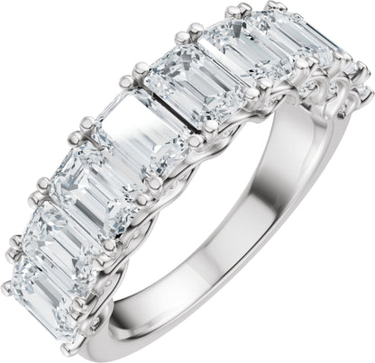 3 3/4 Ctw Emerald Lab-Grown Diamond Anniversary Band