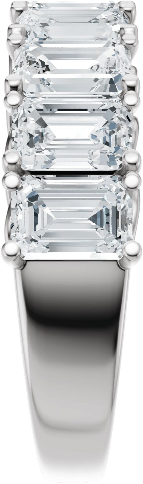 3 3/4 Ctw Emerald Lab-Grown Diamond Anniversary Band - White Gold - Lab Grown Diamond