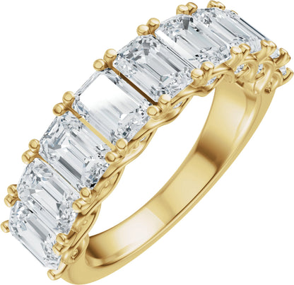 3 3/4 Ctw Emerald Lab-Grown Diamond Anniversary Band