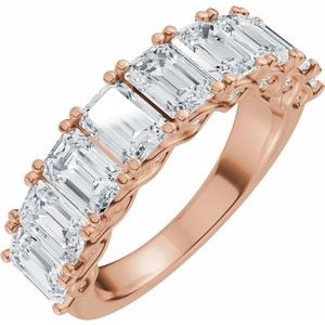 3 3/4 Ctw Emerald Lab-Grown Diamond Anniversary Band