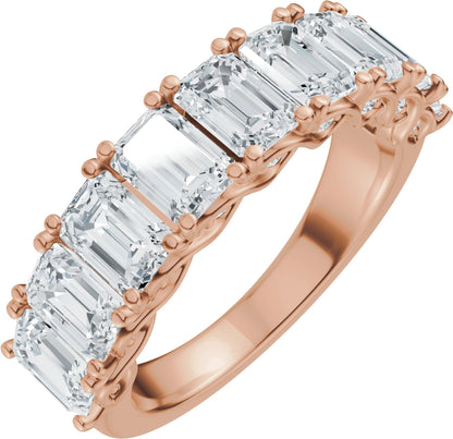 3 3/4 Ctw Emerald Lab-Grown Diamond Anniversary Band