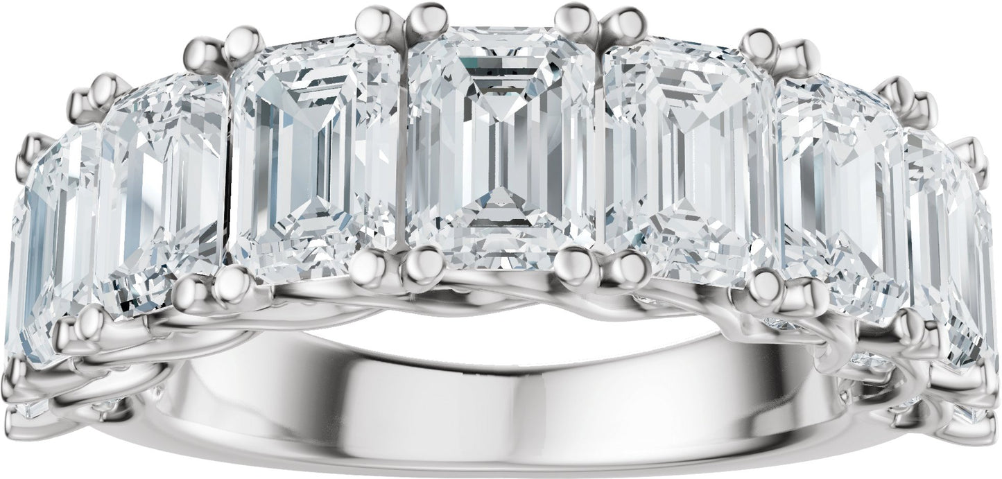 5 7/8 Ctw Emerald Lab-Grown Diamond Anniversary Band - White Gold - Lab Grown Diamond
