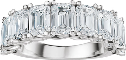 5 7/8 Ctw Emerald Lab-Grown Diamond Anniversary Band - White Gold - Lab Grown Diamond