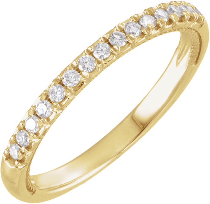 1/5 Ctw Lab-Grown Diamond Anniversary Band - Yellow Gold - Lab Grown Diamond