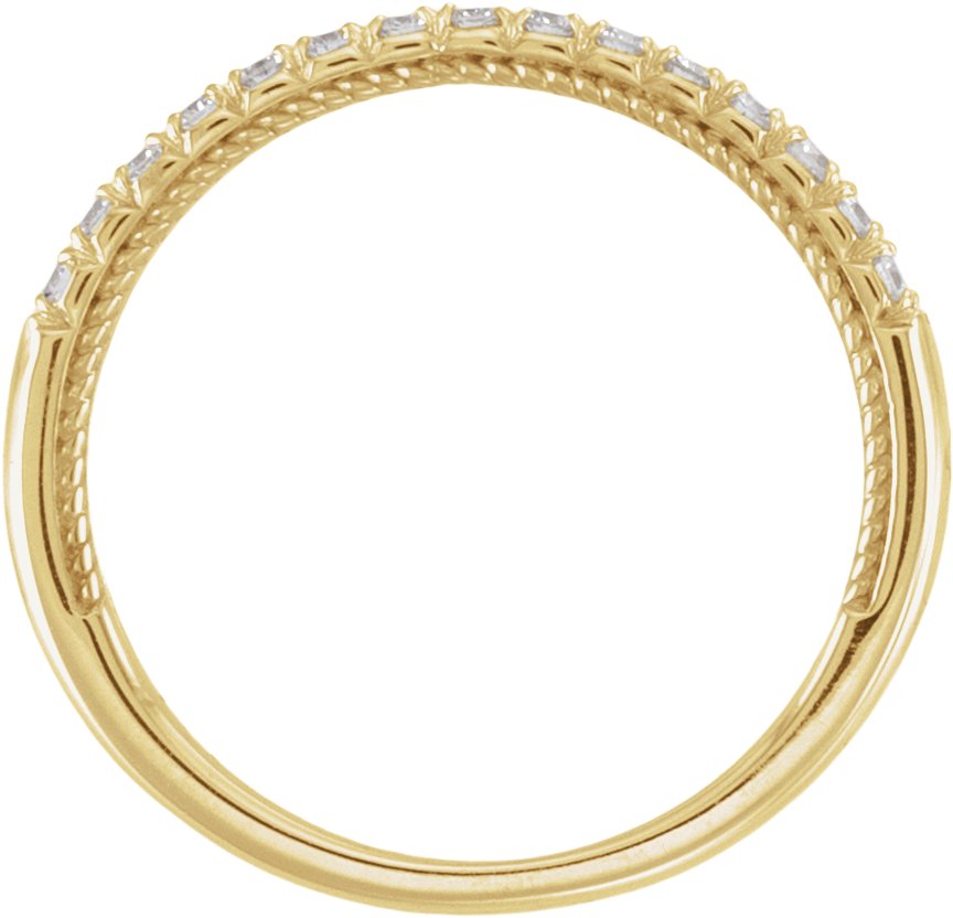 1/5 Ctw Lab-Grown Diamond Anniversary Band - Yellow Gold - Lab Grown Diamond