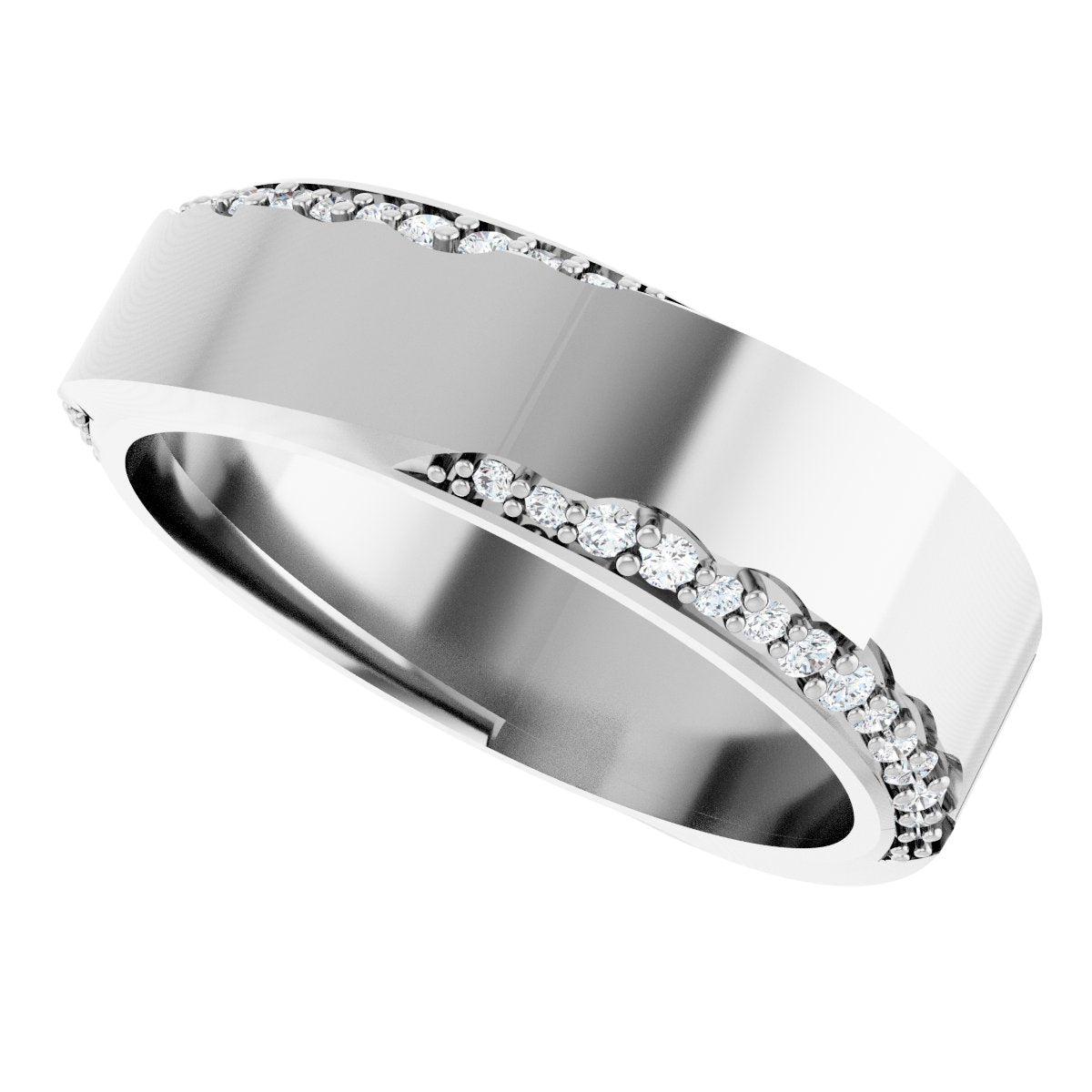 1/3 Ctw Lab-Grown Diamond Wedding Band - White Gold - Lab Grown Diamond
