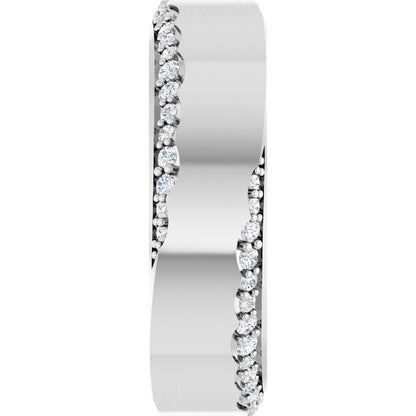 1/3 Ctw Lab-Grown Diamond Wedding Band - White Gold - Lab Grown Diamond