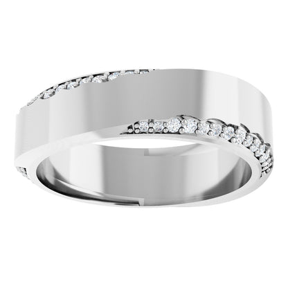 1/3 Ctw Lab-Grown Diamond Wedding Band - White Gold - Lab Grown Diamond