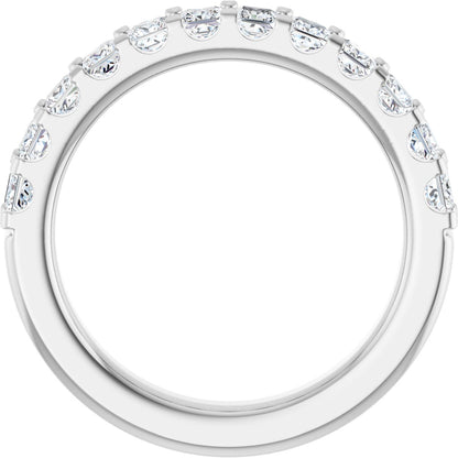9/10 Ctw Square Lab-Grown Diamond Anniversary Band - White Gold - Lab Grown Diamond