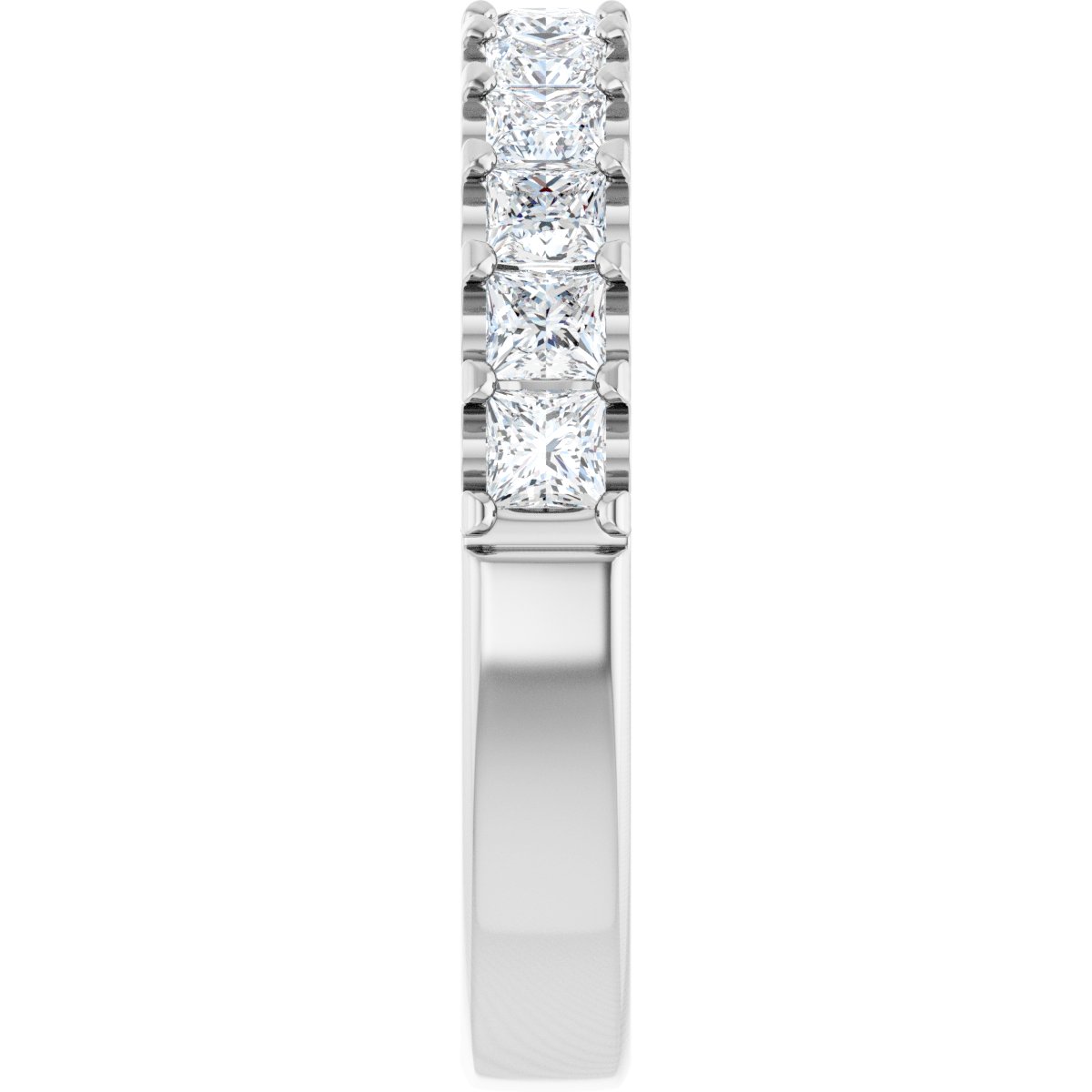 9/10 Ctw Square Lab-Grown Diamond Anniversary Band - White Gold - Lab Grown Diamond