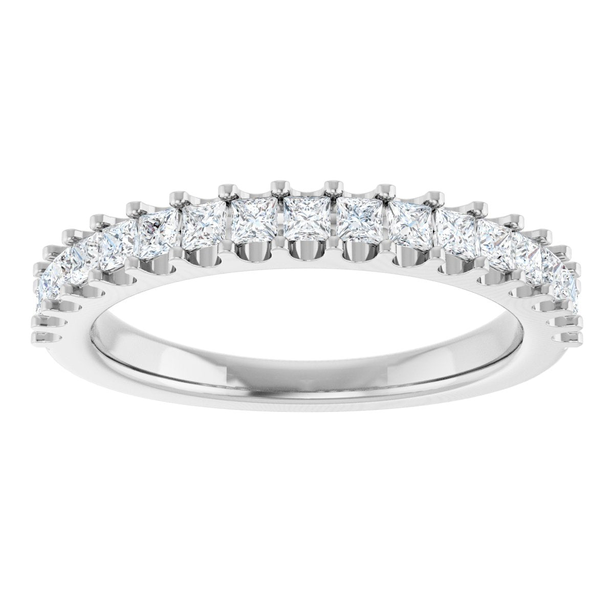 5/8 Ctw Square Lab-Grown Diamond Anniversary Band - White Gold - Lab Grown Diamond