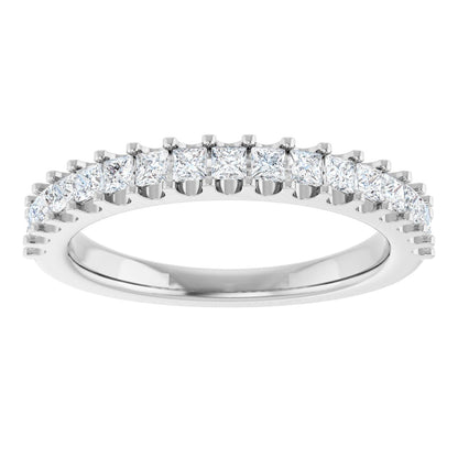 5/8 Ctw Square Lab-Grown Diamond Anniversary Band - White Gold - Lab Grown Diamond