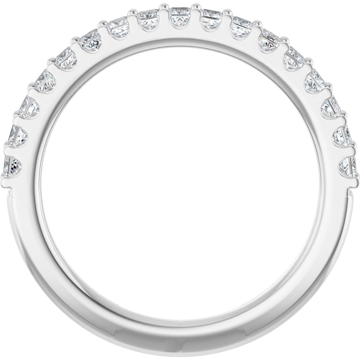 5/8 Ctw Square Lab-Grown Diamond Anniversary Band - White Gold - Lab Grown Diamond
